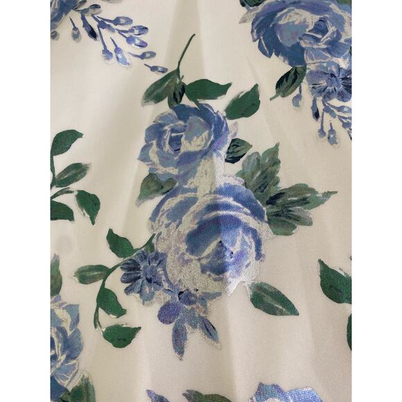 City Studio Floral-Metallic Print Mesh-Insert Skater Dress - Picture 11 of 11